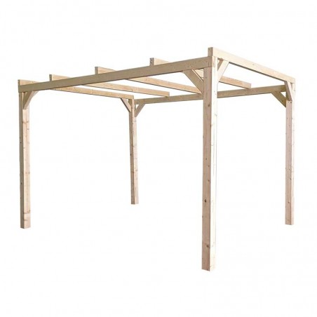 Pérgola de madera maczia tratada 9x9cm